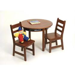 Child's Round Table w/shelf & Two chairs 524C -Cherry               