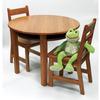 Child's Round Table w/shelf & 2 chairs 524p - Pecan        
