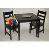 Child's Rectangular Table w/shelves & 2 Chairs 534E - Espresso Finish  