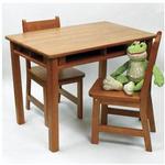 Child's Rectangular Table with shelves & 2 Chairs 534P - Pecan   