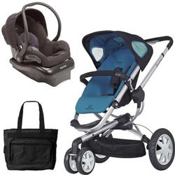 Quinny Buzz 3 Travel System in Blue/Black  with Diaper Bag