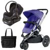 Quinny Buzz Xtra Travel System in Purple with Diaper Bag