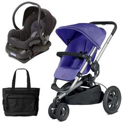 Quinny Buzz Xtra Travel System in Purple with Diaper Bag