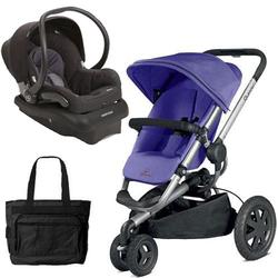Quinny Buzz Xtra Travel System in Purple/Black with Diaper Bag