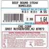 CAS LST-8040 Label, UPC w/Safe Handling, 500 per roll 58 x 60 mm