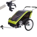 Thule Chariot Cheetah XT Multisport Trailer 2 with Cup Holder - Chartreuse 