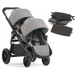 Baby Jogger City Select Lux with Second Seat Double Stroller - Slate with Bench Seat