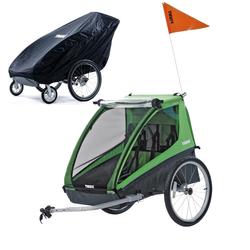 THULE Cadence2+ Bicycle Trailer - Green with Storage Cover