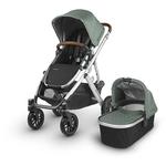 UPPAbaby 0318-VIS-US-EMT VISTA Stroller - Emmett (Green Melange/Silver/Leather)