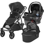 UPPABaby VISTA Stroller and MESA Car Seat Travel System - Jake (Black/Carbon/Leather)