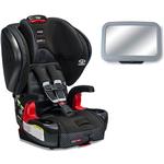 Britax Pinnacle G1.1 ClickTight Harness-2-Cool Flow Collection Booster Car Seat with Back Seat Mirror - Gray 
