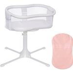 Halo - Swivel Sleeper Bassinet - Essentia Series - Modern Lattice with 100% Cotton Fitted Sheet - Pink