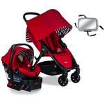 Britax Pathway & B-Safe 35 Travel System with Back Seat Mirror - Cabana
