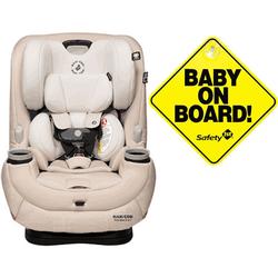 Maxi-Cosi Pria Max 3-in-1 Convertible Car Seat - Nomad Sand with Baby on Board Sign
