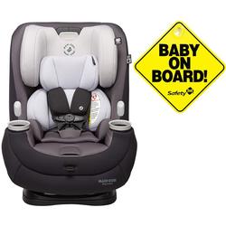 Maxi-Cosi Pria 3-in-1 Convertible Car Seat - Blackened Pearl with Baby on Board Sign