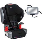 Britax Grow with You ClickTight Plus Harness-2-Booster Car Seat - Jet with Backseat Mirror 
