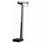 Health O Meter 402LBWH Mechanical Beam Physicians Scale with Height Rod and Wheels - 390 x 1/4 lb