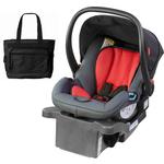 Phil & Teds - Alpha Infant Car Seat - Flint/Red with BONUS Diaper Bag