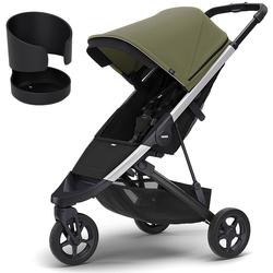 Thule Spring Stroller - Olive with Cup Holder 