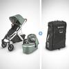 UPPAbaby Vista V2 Stroller - EMMETT (green melange/silver/saddle leather) + TravelBag for VISTA, VISTA V2, CRUZ, CRUZ V2