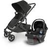 UPPAbaby CRUZ V2 Stroller - JAKE (black/carbon/black leather) + MESA Infant Car Seat - JAKE (black)