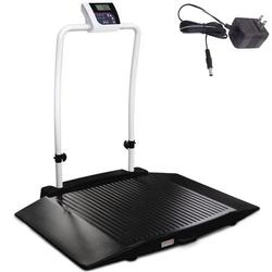 Rice Lake 350-10-3-AC Two Ramp Handrail Wheelchair Scale with AC Adapter , 1000 lb x 0.2 lb