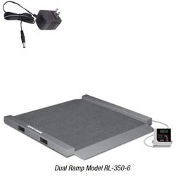 Rice Lake RL-350-6-AC Portable Bariatric Wheelchair Scale Two Ramps with AC Adapter , 1000 lb x 0.2 lb