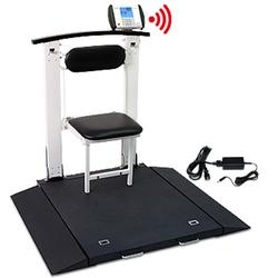 Detecto 6570-C-AC Portable  Handrail and Seat Wheelchair Scalewith WiFi / Bluetooth and AC Adapter 1000 lb x 0.2 lb