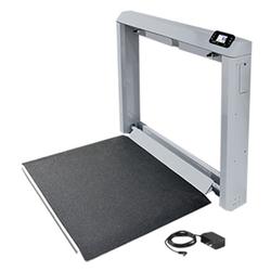 Detecto 7550-AC Wall-Mount Fold-Up Wheelchair Scale with AC Adapter 1000 lb x 0.2 lb