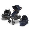 UPPAbaby VISTA V2 Stroller - Noa (Navy/Carbon/Saddle Leather) with MESA Infant Car Seat - Jake (Black)