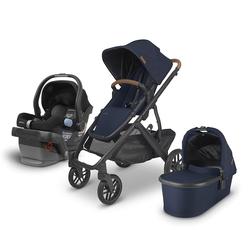 UPPAbaby VISTA V2 Stroller - Noa (Navy/Carbon/Saddle Leather) with MESA Infant Car Seat - Jake (Black)