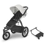 UPPAbaby Ridge Jogging Stroller - Bryce (White/Carbon) with Piggyback
