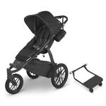 UPPAbaby Ridge Jogging Stroller - Jake (Charcoal/Carbon) with Piggyback