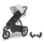 UPPAbaby Ridge Jogging Stroller - Bryce (White/Carbon) with Adapters for Maxi-COSI, Nuna, Cybex, BeSafe, and Joie