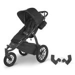 UPPAbaby Ridge Jogging Stroller - Jake (Charcoal/Carbon) with Adapters for Maxi-COSI, Nuna, Cybex, BeSafe, and Joie