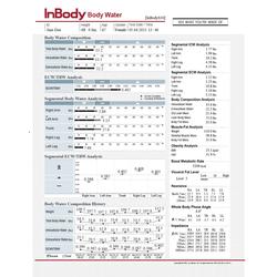 InBody US00210001 Result Sheets S10 Body Water (500 ea. per pack)