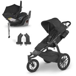 UPPAbaby Ridge Stroller - Jake (Charcoal/Carbon)+ Adapters for Ridge (All MESA Models and Bassinet) + MESA MAX - Jake (Charcoal)