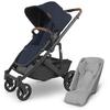 UPPAbaby Cruz V2 Stroller - NOA (Navy/Carbon/Saddle Leather) + Infant Snug Seat