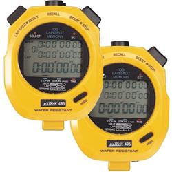 Ultrak 495-Yx2 100 Lap Memory Stopwatch (With 3 Line Display) - Yellow 2 Pack