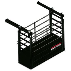 Rice Lake 226209 SLV RoughDeck Legal For Trade 4 x 8 ft Livestock Scale with Sliding Gate and Deck 4000 x 1 lb