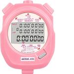 Ultrak 495-Pink 100 Lap Memory Stopwatch (With 3 Line Display) - Pink