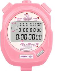 Ultrak 495-Pink 100 Lap Memory Stopwatch (With 3 Line Display) - Pink