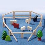 3517 Haba Fences, Trees, and Animals Building Blocks Accessory