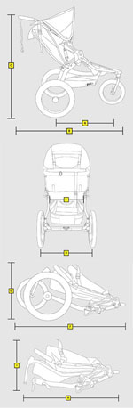 bob jogging stroller dimensions